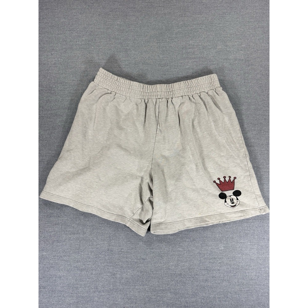 Vintage 90s Disney Mickey & Co Mickey Mouse Crown Sweat Shorts Gray XL Cotton